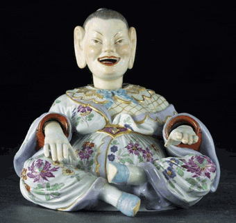Китайский болванчик. Фарфор, роспись, надглазурное золочение  